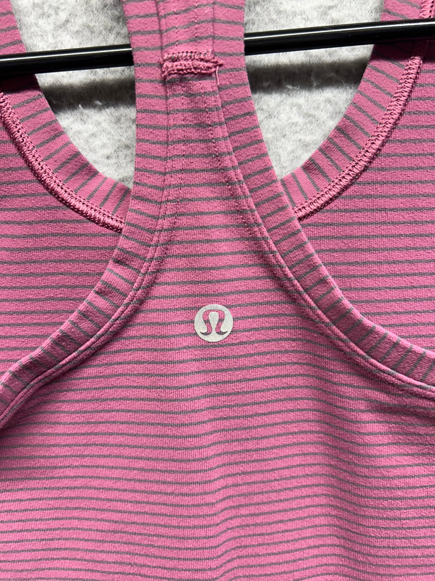 Lululemon Cool Racerback Hype Stripe Size 2 Moss Rose