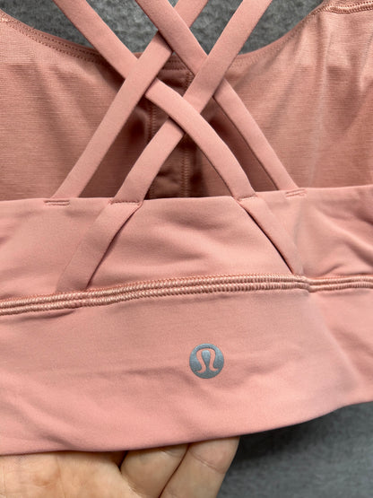 Lululemon Energy Longline Bra Size 4 Tea Rose