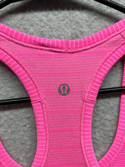 Lululemon Run: Swiftly Tech Racerback Stripe Size 4 Heathered Zing Pink Light