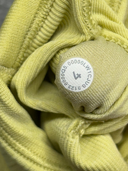 Lululemon Ebb To Street Racerback Crop Tank Top Size 4 Yellow Serpentine