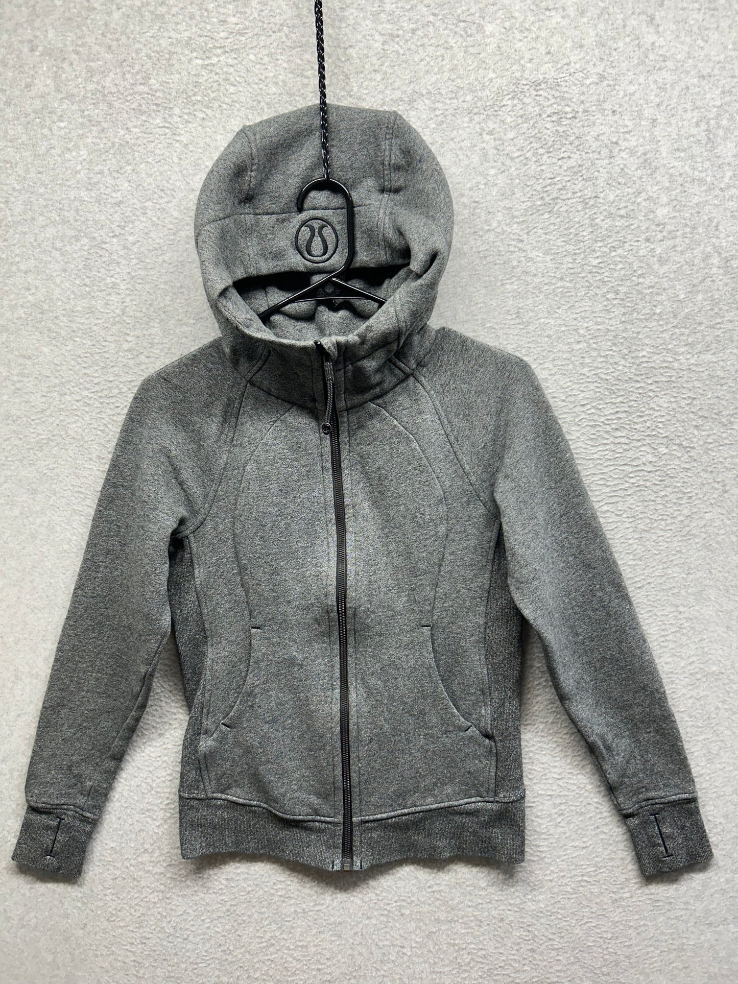 Lululemon Scuba Hoodie Size 4 Heathered Speckled Black