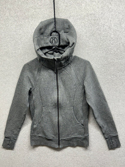 Lululemon Scuba Hoodie Size 4 Heathered Speckled Black