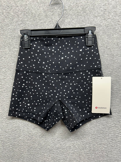 Lululemon Align No Line HR Shorts 4" Size 4 Heart Scatter Dot Black Valentine