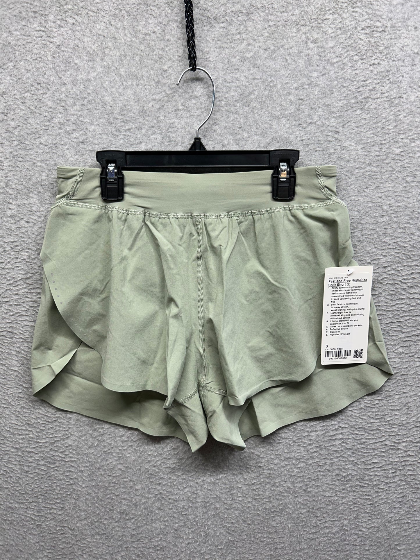 Lululemon Fast and Free High-Rise Classic-Fit Split Short 3" Size 4 Fog Green