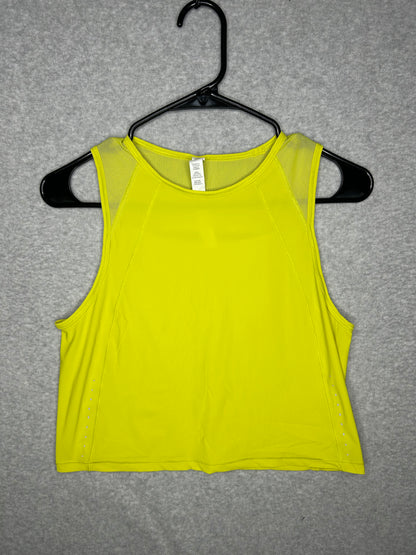 Lululemon Sculpt Tank Top Cropped Size 4 Yellow Serpentine