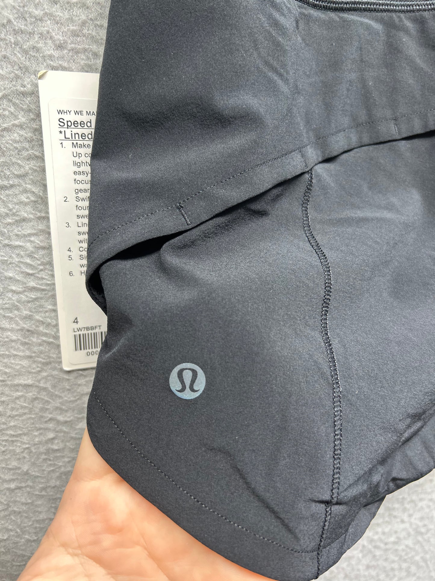 Lululemon Speed Up Short Long High-Rise 4" Size 4 Black