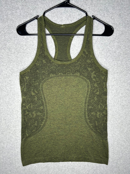 Lululemon Swiftly Tech Racerback Size 8 Black / Brave Olive