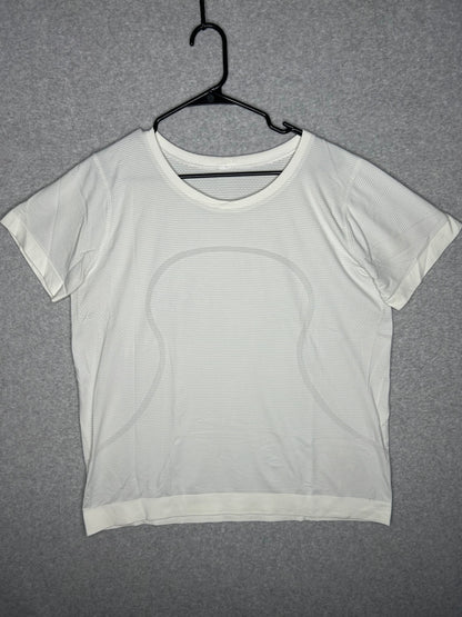 Lululemon Swiftly Tech Short Sleeve Scoop Size 12 Heathered White
