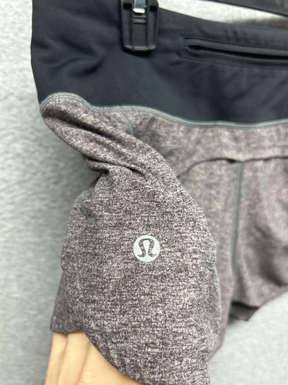 Lululemon Run Times Short II 4" Size 4 Heather Lux Multi Black