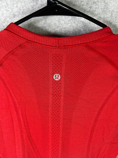 Lululemon Swiftly Tech Long Sleeve Crew Size 2 Red