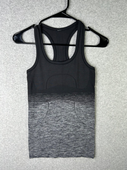 Lululemon Swiftly Tech Racerback Size 2 White / Black Gradient