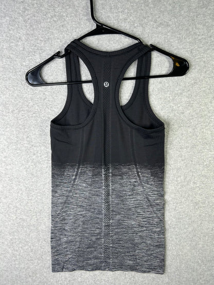 Lululemon Swiftly Tech Racerback Size 2 White / Black Gradient