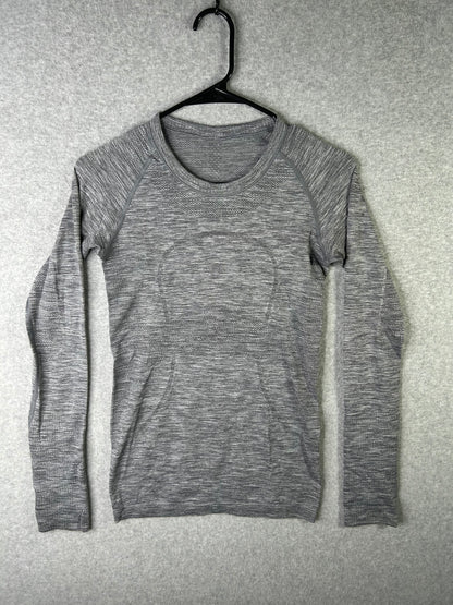Lululemon Swiftly Tech Long Sleeve Crew Size 4 Heathered Slate