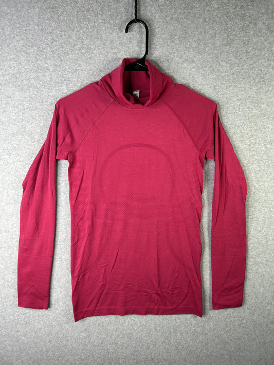 Lululemon Swiftly Speed Turtleneck Size 6 Violet Red