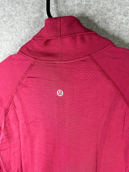 Lululemon Swiftly Speed Turtleneck Size 6 Violet Red
