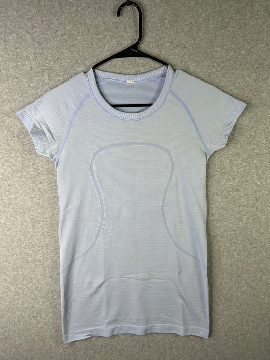 Lululemon Swiftly Tech Short Sleeve Crew Size 6 Heathered Chalk