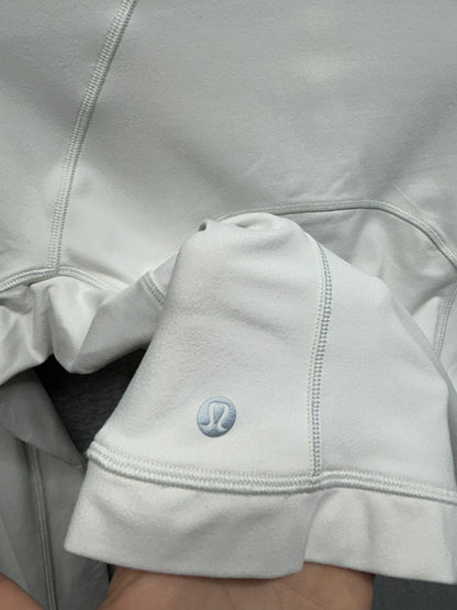 Lululemon Its Rulu Run Cropped Half Zip Size 6 (Square) Light Vapor
