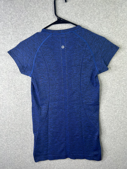 Lululemon Swiftly Tech Short Sleeve Crew Size 6 Heathered Sapphire Blue