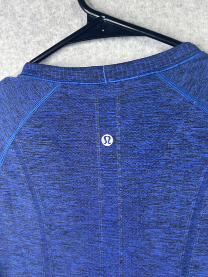 Lululemon Swiftly Tech Short Sleeve Crew Size 6 Heathered Sapphire Blue