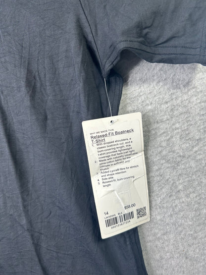 Lululemon Relaxed-Fit Boatneck T-Shirt Size 14 Black