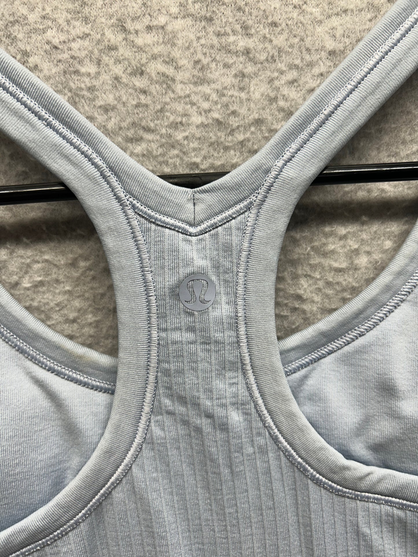 Lululemon Ebb To Street Tank Size 6 Blue Linen
