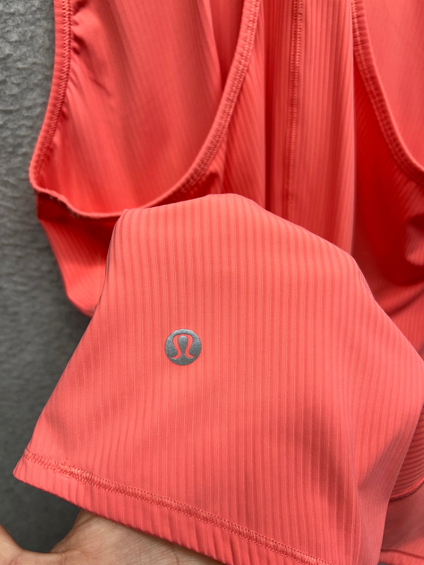 Lululemon Base Pace Ribbed Tank Top Size 6 Raspberry Cream