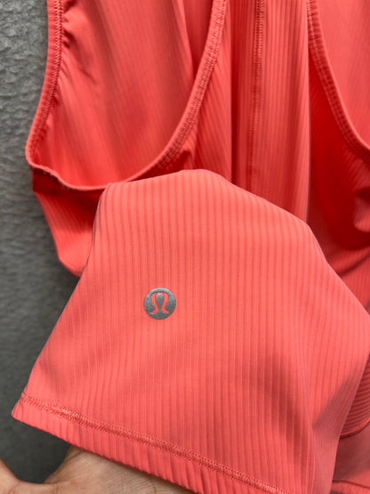 Lululemon Base Pace Ribbed Tank Top Size 6 Raspberry Cream