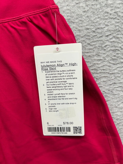 Lululemon Align High-Rise Skirt Size 6 Mulberry Spark