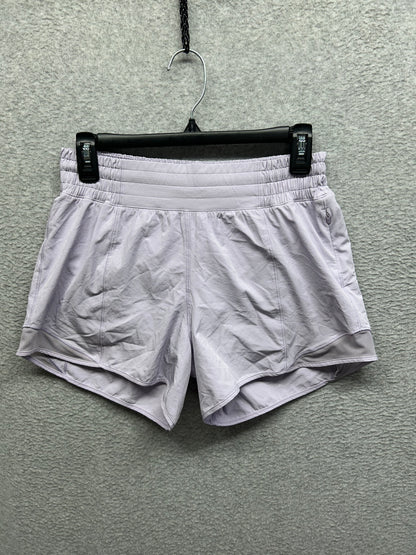 Lululemon Hotty Hot High-Rise Lined Short 4" Size 6 Lilac Smoke