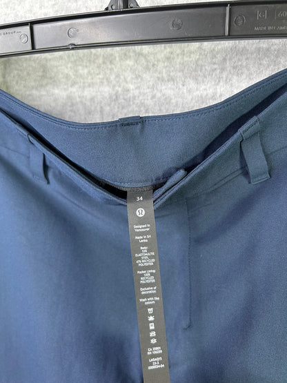 Lululemon ABC Slim-Fit Trouser Size 34x27 Warpstreme True Navy