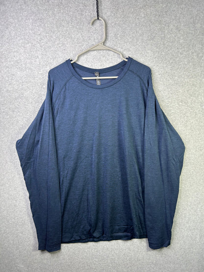 Lululemon Metal Vent Tech Long Sleeve Size 2XL Dark Royal Blue / Black