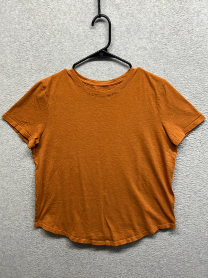 Lululemon Love Crew T-Shirt Size 8 Heathered Butternut Brown
