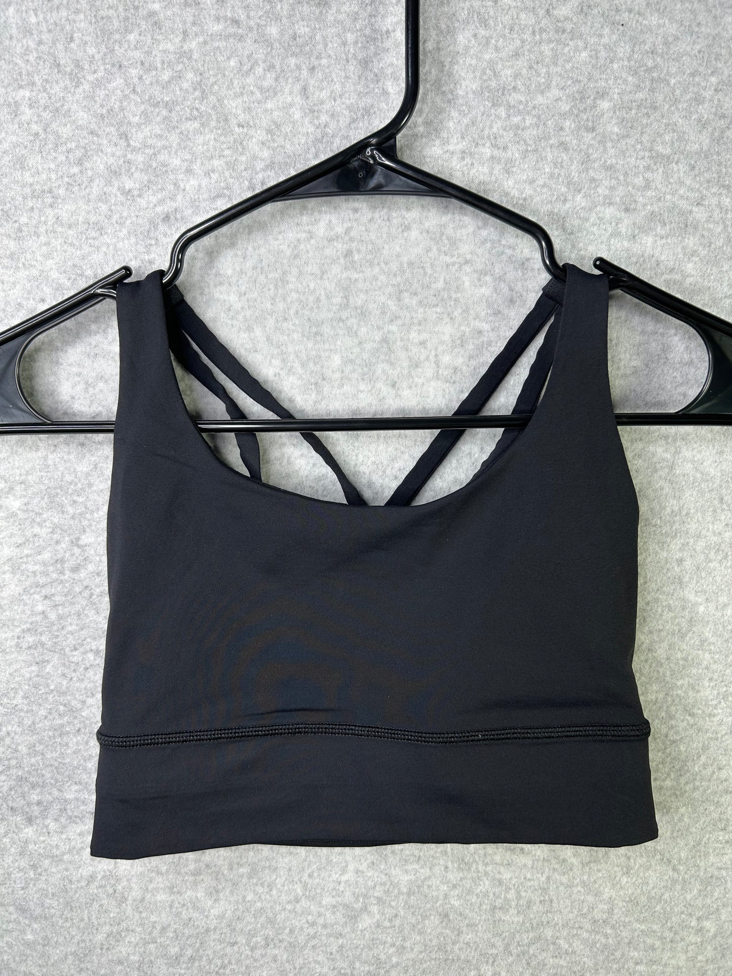 Lululemon Energy Bra Long Line Size 6 Black