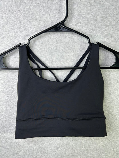 Lululemon Energy Bra Long Line Size 6 Black