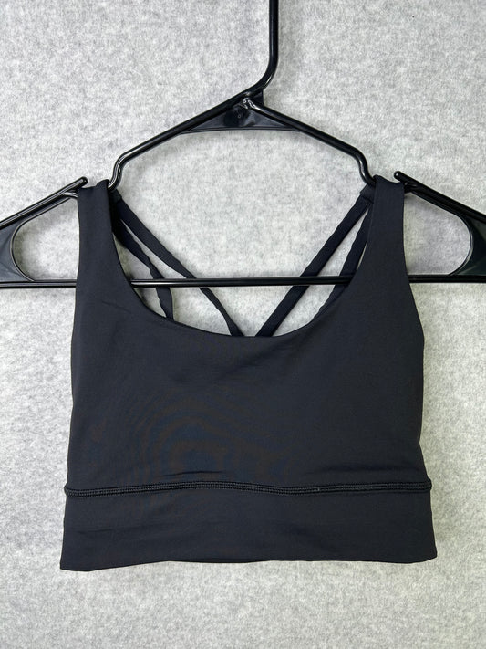 Lululemon Energy Bra Long Line Size 6 Black