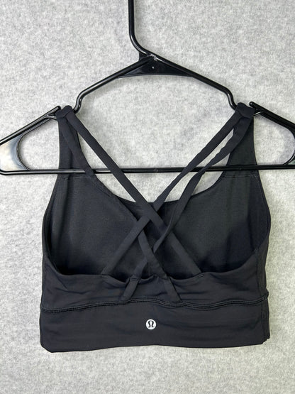Lululemon Energy Bra Long Line Size 6 Black
