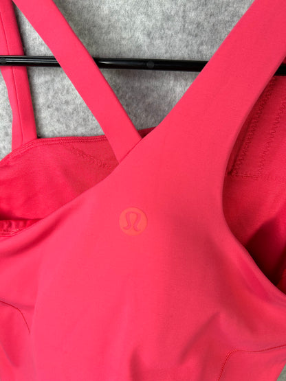 Lululemon Everlux Asymmetrical Tennis Tank Top Size 2 Lip Gloss