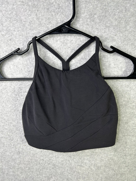 Lululemon Flow Y Wrap-Front High-Neck Bra Size 2 Black