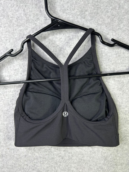 Lululemon Flow Y Wrap-Front High-Neck Bra Size 2 Black