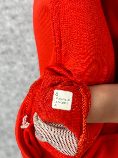 Lululemon Energy Bra Longline Size 8 Sqaure Dot Autumn Red