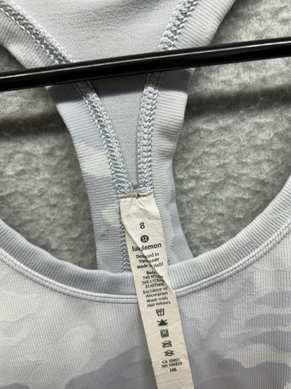 Lululemon Cool Racerback Size 8 Incognito Camo Jacquard Alpine White Starlight