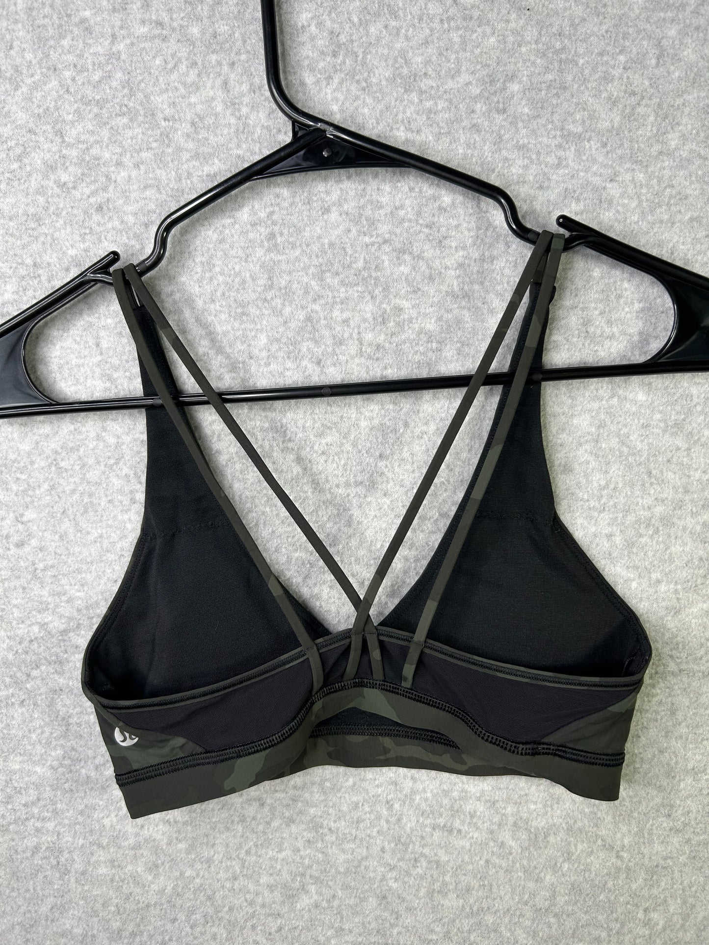 Lululemon Freely Flexed Bra Size 4 Incognito Camo Multi Gator Green / Black