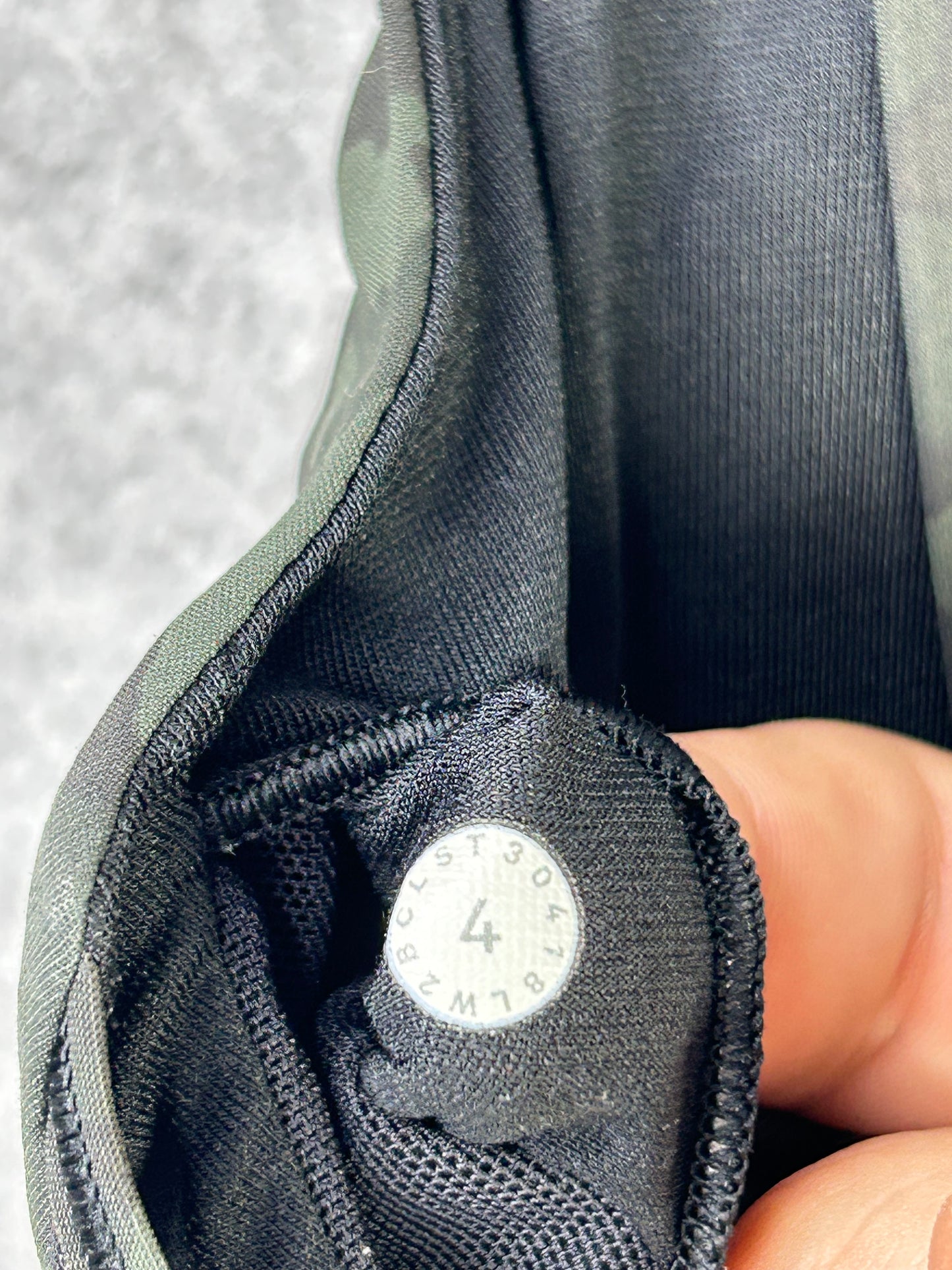 Lululemon Freely Flexed Bra Size 4 Incognito Camo Multi Gator Green / Black