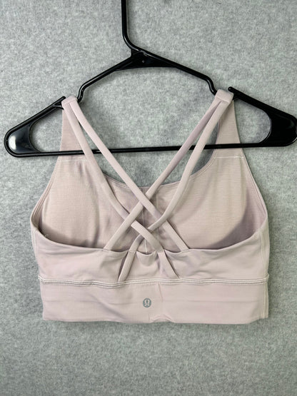 Lululemon Energy Bra Long Line Size 8 Pink Bliss