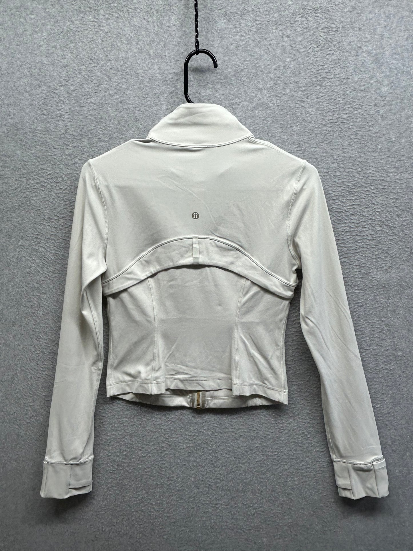 Lululemon Define Cropped Jacket Nulu Size 8 (Square) Light Ivory / Gold