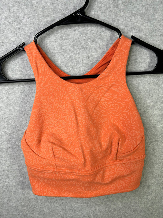 Lululemon Wunder Train Long-Line Bra Size 4 Crunch Warm Coral