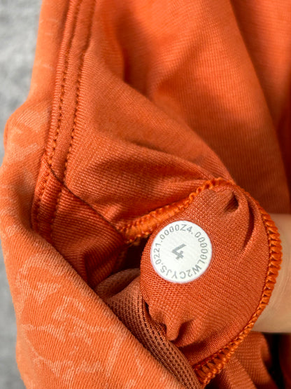 Lululemon Wunder Train Long-Line Bra Size 4 Crunch Warm Coral