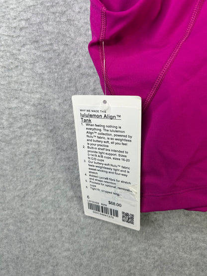 Lululemon Align Tank Top Size 6 Ripened Raspberry