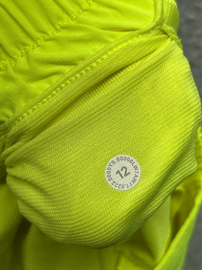 Lululemon Hotty Hot High-Rise Short 4" Size 12 Highlight Yellow