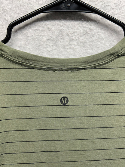 Lululemon Long Sleeve Shirt Size 14+ Green Striped